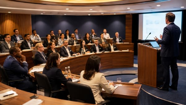 Delegates at a professional training seminar